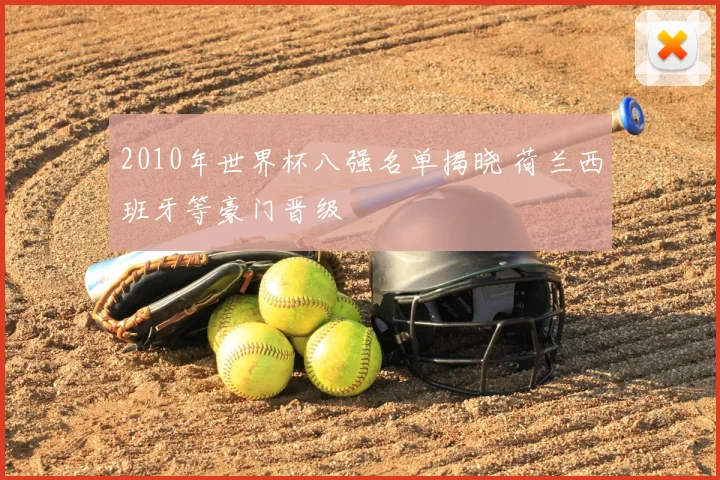 2010年世界杯八强名单揭晓 荷兰西班牙等豪门晋级